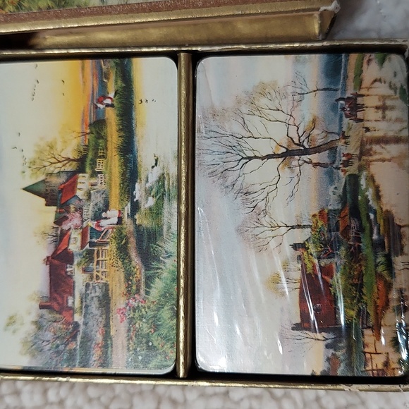 Beautiful Antique miniature 2 decks playing cards - Picture 6 of 6